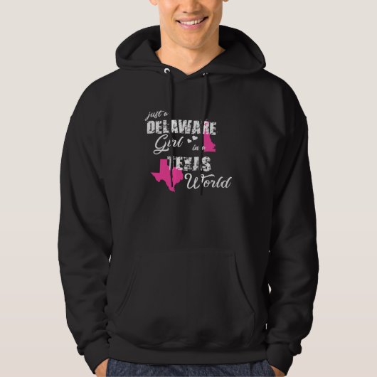 デラウェアジョークTシャツ デラウェア娘がテキサス パーカ (正面)