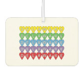 デラウェアハート カラフル カーエアーフレッシュナー (正面)