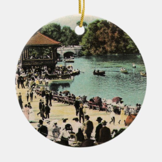 デラウェアパークヴィンテージバッファローNYオーナメント セラミックオーナメント (正面)