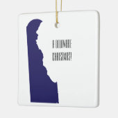 デラウェアパーソナライズされたクリスマスオーナメント セラミックオーナメント (左)