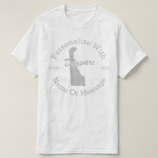 デラウェアパーソナライズされたTシャツ州 Tシャツ (デザイン正面)