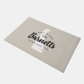 デラウェアファミリーモノグラム州Doormat ドアマット (アングル)
