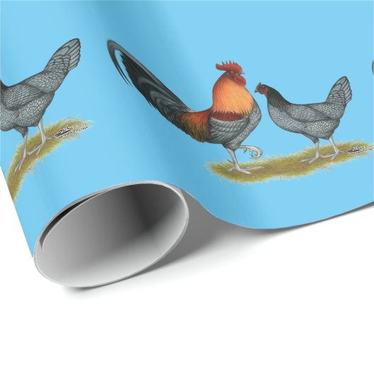 デラウェアブルーヘン ラッピングペーパー (ロールコーナー)