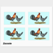 デラウェアブルーヘン 長方形シール (シート)