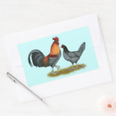 デラウェアブルーヘン 長方形シール (封筒)