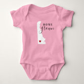 デラウェアホームグロウン州ティー ベビーボディスーツ (正面)