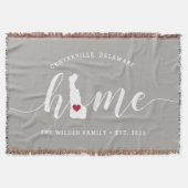 デラウェアホーム州素朴 スローブランケット (正面)