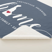 デラウェアホーム州 パーソナライズされた シェルパブランケット (3/4)