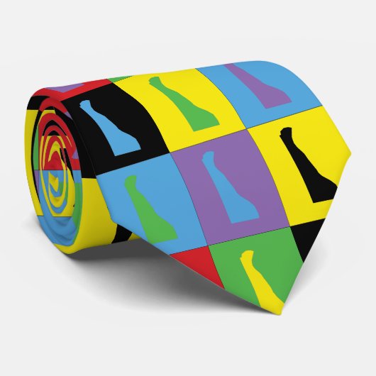デラウェアポップ・アートのアートパターン ネクタイ (ロール)