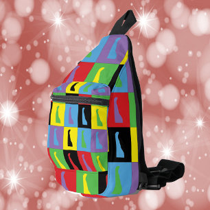 デラウェアポップ・アートのアート州パターン スリングバッグ