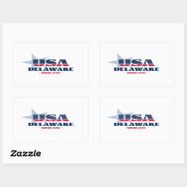 デラウェアマイホーム州ステッカー 長方形シール