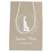 デラウェア宛先ウェディングファミリー懇親会のお願い ミディアムペーパーバッグ (裏面)