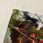 デラウェア川のジョージワシントン交差点 ビーチタオル (インサイチュ)