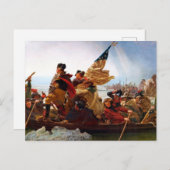 デラウェア川のジョージワシントン交差点 ポストカード (正面/裏面)