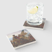 デラウェア川を交差させるワシントン州 ストーンコースター (横)