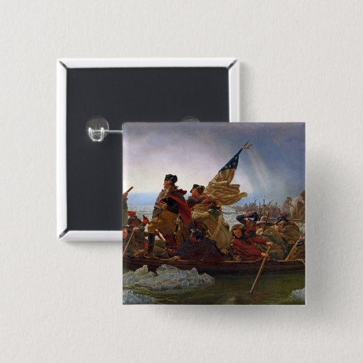 デラウェア川を交差させるワシントン州 缶バッジ (正面&裏面)