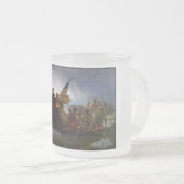 デラウェア川を渡るジョージ・ワシントン フロストグラスマグカップ (正面右)