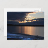 デラウェア川ウィンターサンセットポストカード ポストカード (正面/裏面)