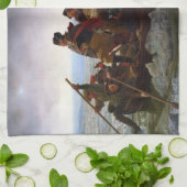 デラウェア川渡河 1776: ジョージ・ワシントン将軍 キッチンタオル (折り畳み)