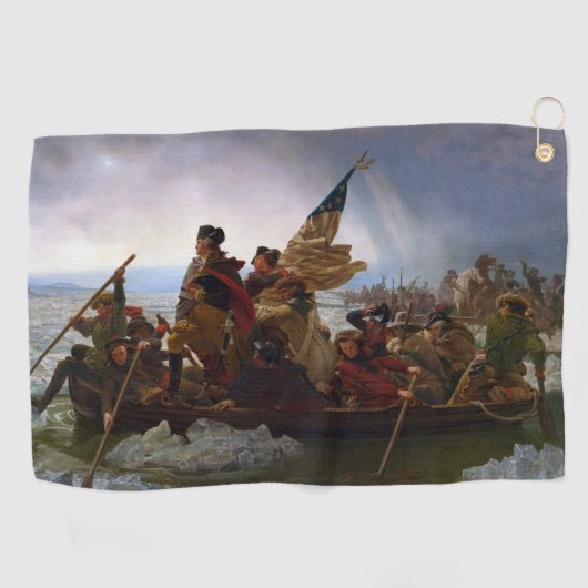 デラウェア川越え 1776年: ジョージ・ワシントン将軍 ゴルフタオル (横)