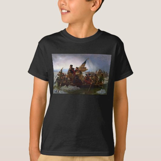 デラウェア川越え 1776: ジョージ・ワシントン将軍 Tシャツ (正面)