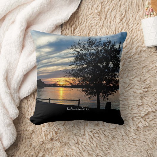 デラウェア川、風光明媚な写真、 クッション (ブランケット)