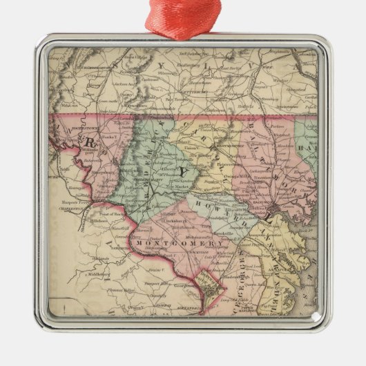 デラウェア州およびメリーランド メタルオーナメント (正面)