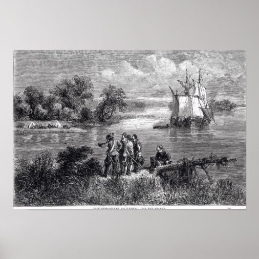デラウェア州に登ったモラヴィアン ポスター (正面)