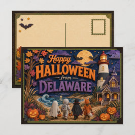 デラウェア州のこどもたちからハッピーハロウィン ポストカード