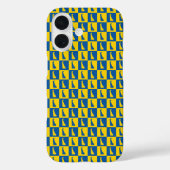 デラウェア州のシルエット柄　青と金色 Case-Mate iPhoneケース (裏面)