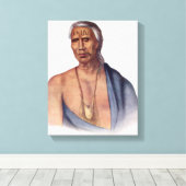 デラウェア州のチーフ、Lap-Pa-Win-Soe キャンバスプリント (インサイチュ (ウッドフロア))