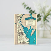 デラウェア州の古地図 ポストカード (スタンド正面)