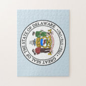 デラウェア州の封印。 ジグソーパズル (縦)
