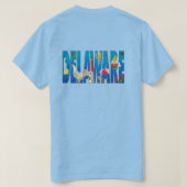 デラウェア州の文字Tシャツ Tシャツ (デザイン裏面)