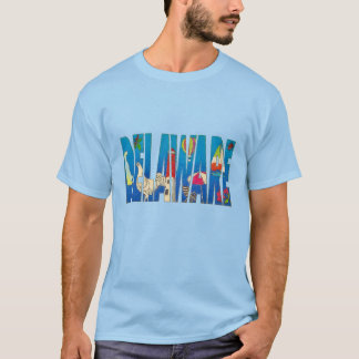 デラウェア州の文字Tシャツ Tシャツ