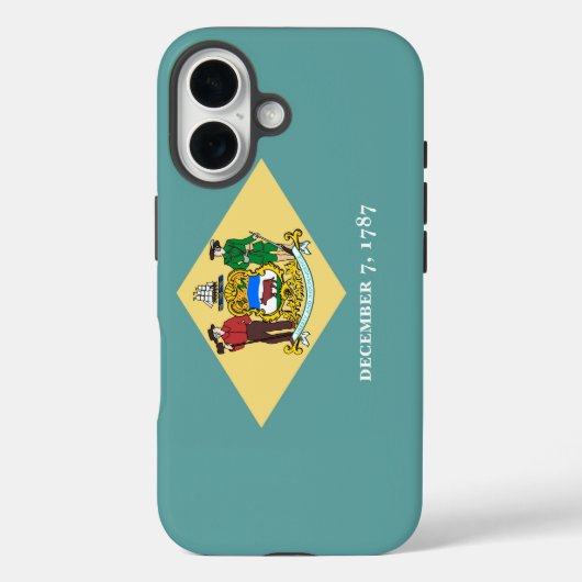デラウェア州の旗のデザイン Case-Mate iPhoneケース (裏面)