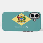 デラウェア州の旗のデザイン Case-Mate iPhoneケース (裏面 (横))