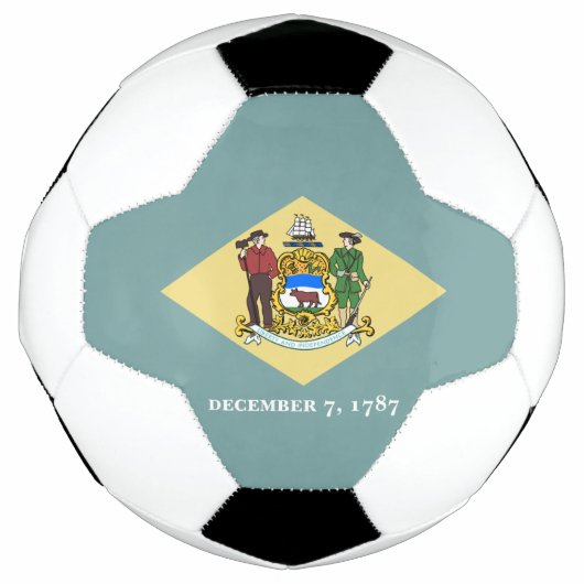 デラウェア州の旗 サッカーボール (正面)