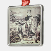 デラウェア州を交差させているジョージ・ワシントン メタルオーナメント (左)