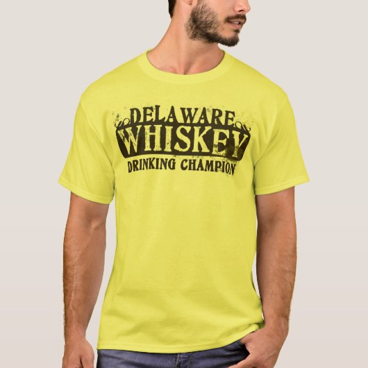 デラウェア州ウィスキーの飲むチャンピオン Tシャツ (正面)