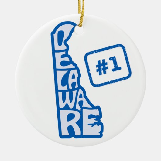 デラウェア州クリスマスツリーオーナメント セラミックオーナメント (正面)