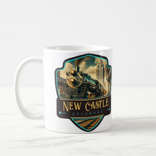 デラウェア州ニューキャッスル | ビンテージ コーヒーマグカップ (左)