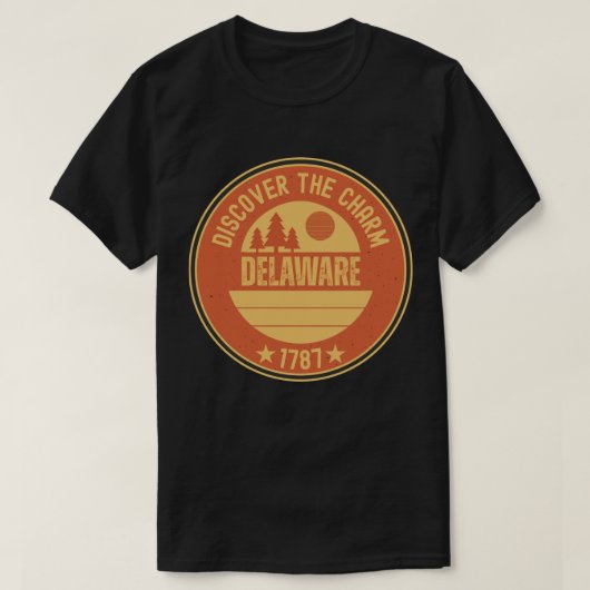 デラウェア州ファースト・ステート - DE 州のルーツ Tシャツ (デザイン正面)