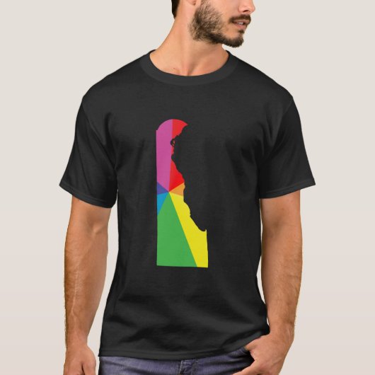 デラウェア州プライド。 斜め Tシャツ (正面)