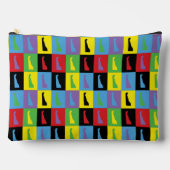 デラウェア州ポップ・アートのアートパターン アクセサリーポーチ (正面)