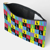 デラウェア州ポップ・アートのアートパターン アクセサリーポーチ (見開き)