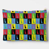 デラウェア州ポップ・アートのアートパターン アクセサリーポーチ (裏面)