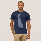 デラウェア州マップ所属 Tシャツ (正面フル)