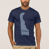 デラウェア州マップ所属 Tシャツ (正面)