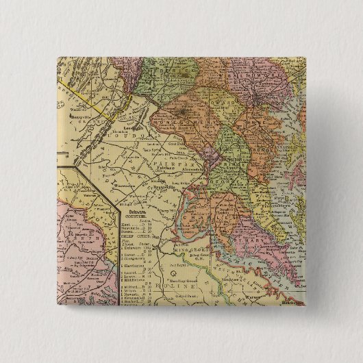 デラウェア州メリーランド 缶バッジ (正面)